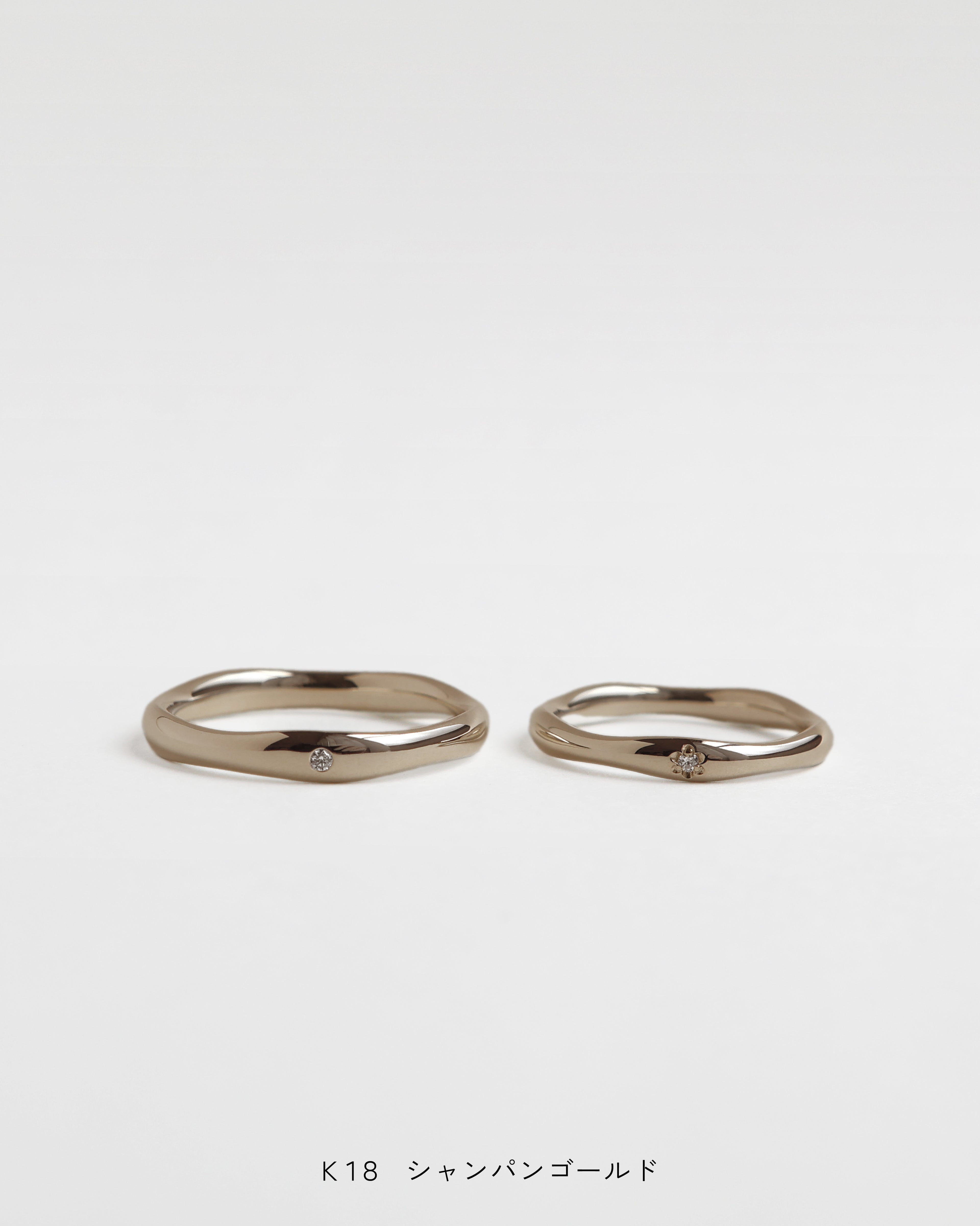 ゆらぎ｜石留め｜鏡面